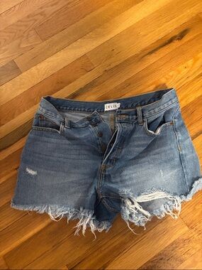 CELLO Light Blue Distressed Frayed Denim Shorts